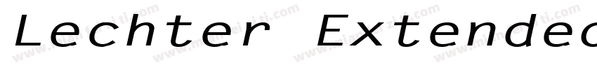 Lechter Extended Bold Italic字体转换